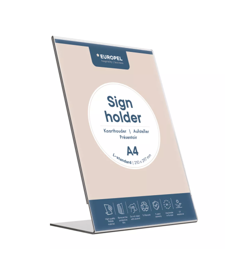 Informācijas statīvs EUROPEL, L tips, A4, vertikāls