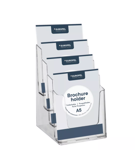 Europel bukletu turētājs, 4 nodalījumi, A5