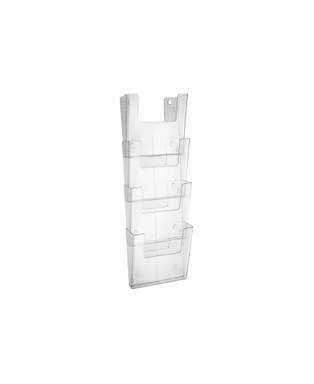 Sienas bukletu turētājs EUROPEL, 4 nodalījumi, A4, vertikāls, savienojams