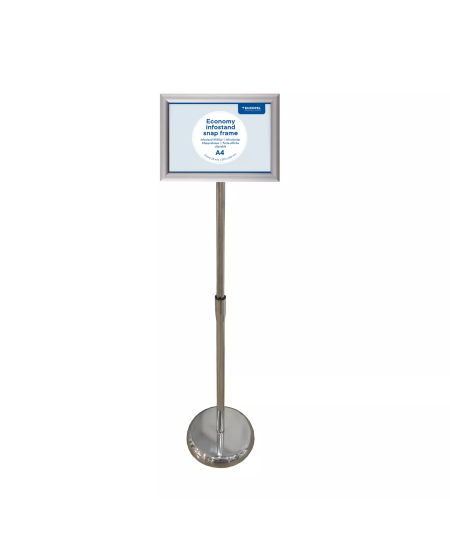 Informācijas statīvs EUROPEL Economy, A4 formāts, sudraba