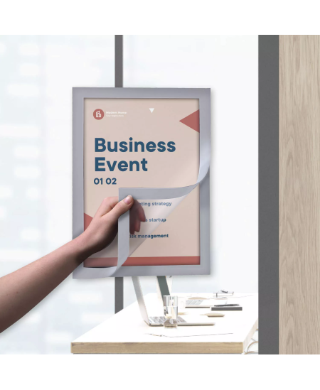 Informācijas rāmis EUROPEL, pašlīmējošs, A4, sudraba, 2 gab.