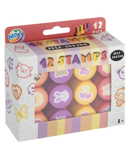 Paškrāsojošie zīmodziņi MOXY, sarkani, 12 gab.