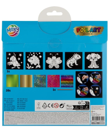 Dekorēšanas folijas komplekts MOXY Papagailis, 5 zīmējumi