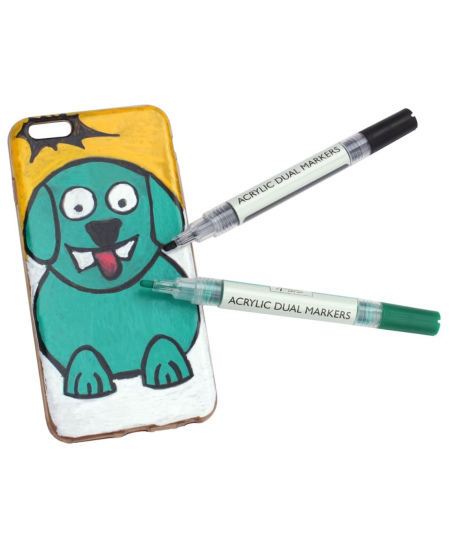 Akrila marķieri NASSAU, divpusēji, 6 krāsas