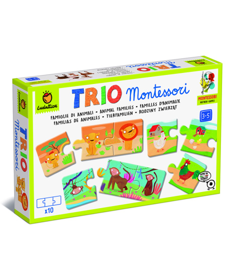 Montesori spēle-loģikas puzle LUDATTICA Dzīvnieku ģimenes (3+)