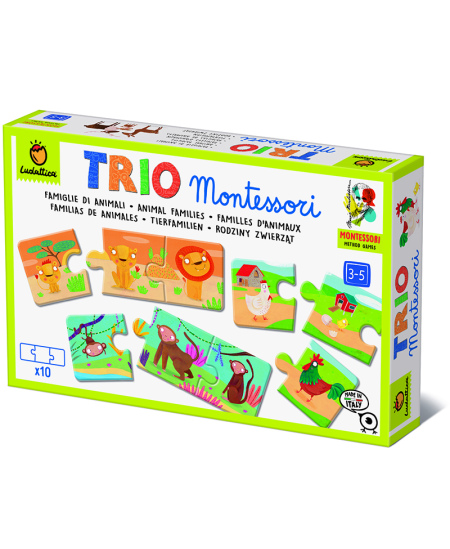 Montesori spēle-loģikas puzle LUDATTICA Dzīvnieku ģimenes (3+)
