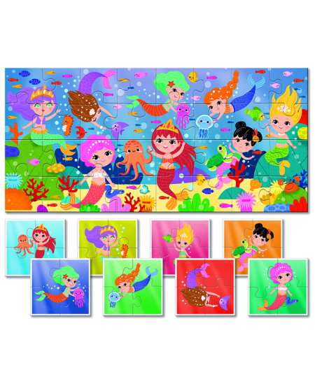 Divpusēja puzle mazuļiem LUDATTICA Nāriņas, 32 detaļas