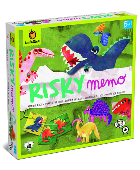Atmiņu attīstoša spēle LUDATTICA Risky Memo Iepazīsti dinozaurus
