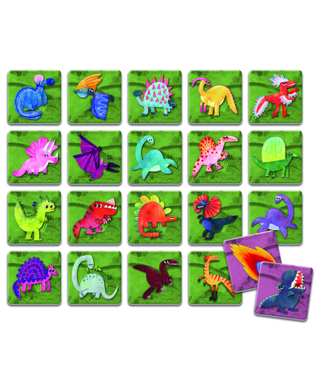 Atmiņu attīstoša spēle LUDATTICA Risky Memo Iepazīsti dinozaurus