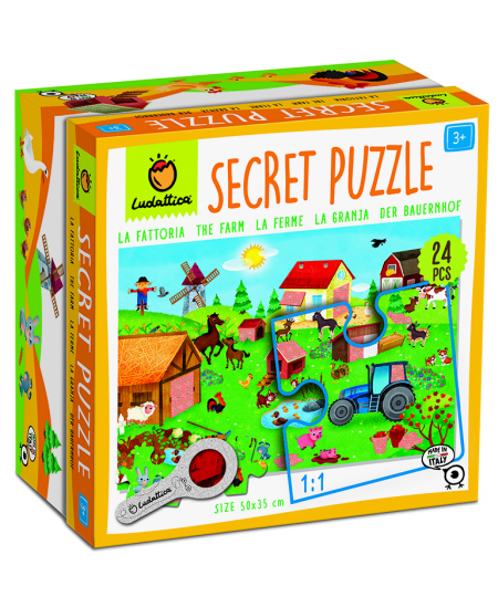Puzle ar noslēpumiem LUDATTICA Ferma, 24 detaļas