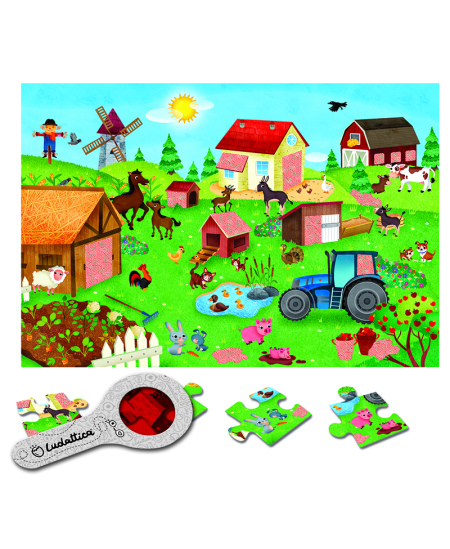Puzle ar noslēpumiem LUDATTICA Ferma, 24 detaļas
