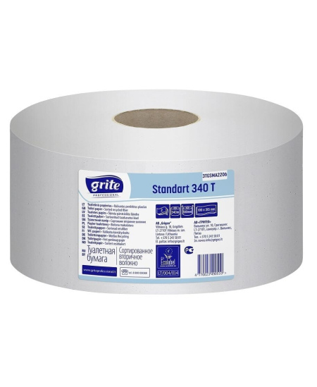 Tualetes papīrs rullī GRITĖ Standart MAXI 340 T, 1 rullis