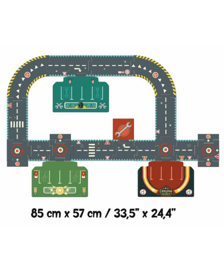 Milzu puzle-ielu aplis DJECO Trakās automašīnas