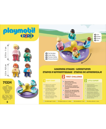 PLAYMOBIL 1.2.3 Karuselis ar skaitļiem, 71324