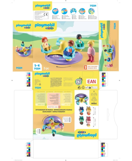 PLAYMOBIL 1.2.3 Karuselis ar skaitļiem, 71324