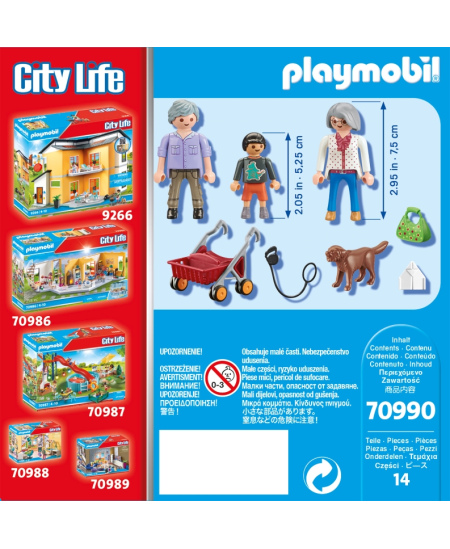 PLAYMOBIL City Life Vecvecāki un mazbērni, 70990