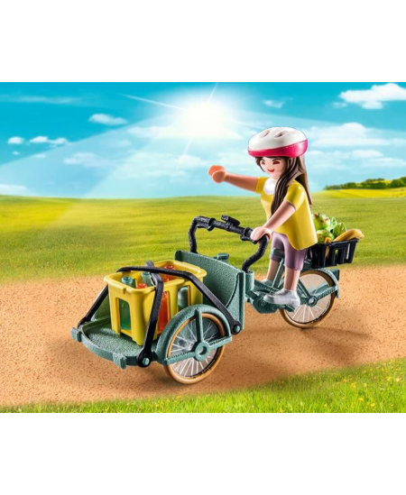 PLAYMOBIL Country Zemnieces velosipēds ar piekabi, 71306
