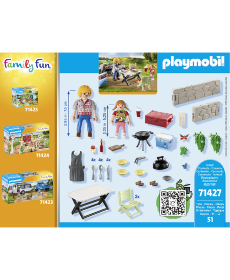 PLAYMOBIL Family Fun Barbekjū ar ģimeni, 71427