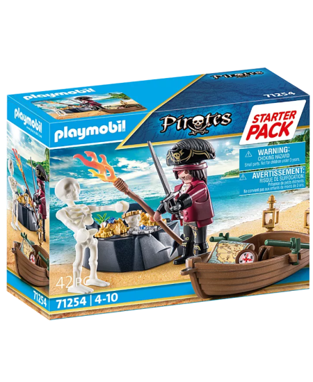 PLAYMOBIL Pirates Starter Pack Pirāts ar laivu, 71254
