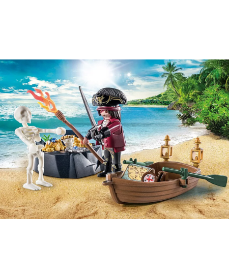 PLAYMOBIL Pirates Starter Pack Pirāts ar laivu, 71254