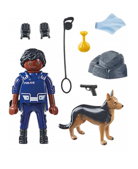PLAYMOBIL Special Plus Policists ar suni, 71162