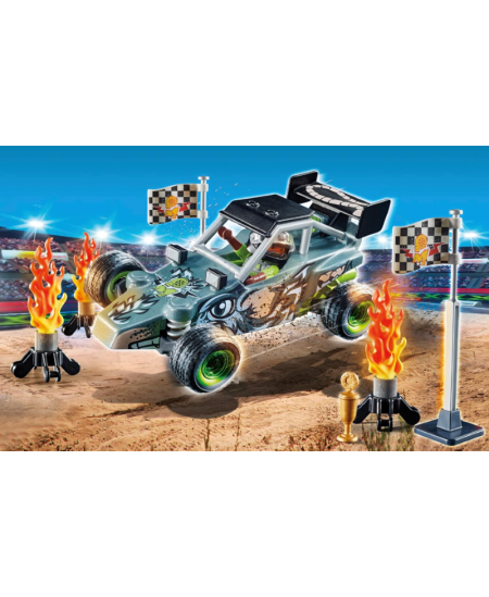 PLAYMOBIL Stunt Show Sacīkšu braucējs ar automašīnu, 71044