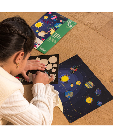 Hologrāfiskas pārnesamās uzlīmes LOOLIPO Kosmoss, 120 gab.