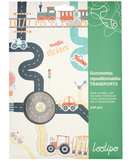 Pārnesamās uzlīmes LOOLIPO Transports, 240 gab.