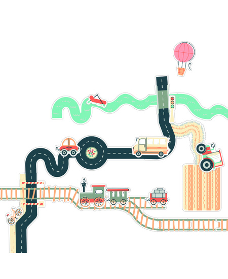 Pārnesamās uzlīmes LOOLIPO Transports, 240 gab.