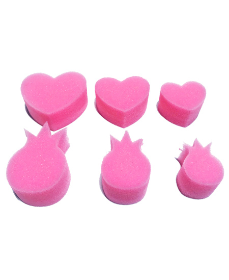 Zīmogi-sūklīši SODERTEX Sirdis, 6 gab.