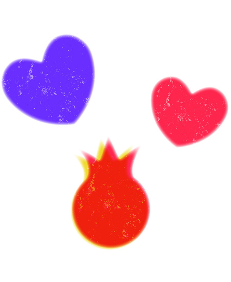 Zīmogi-sūklīši SODERTEX Sirdis, 6 gab.