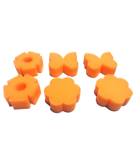 Zīmogi-sūklīši SODERTEX Ziedi un tauriņi, 6 gab.