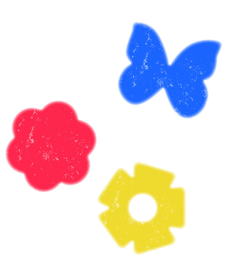 Zīmogi-sūklīši SODERTEX Ziedi un tauriņi, 6 gab.