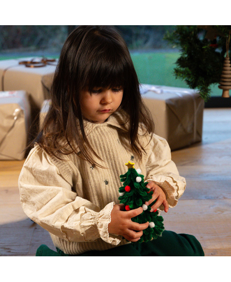 Šenila stieplīšu, bumbuļu un kustīgu actiņu komplekts LOOLIPO Maxi Ziemassvētki, 300 gab.