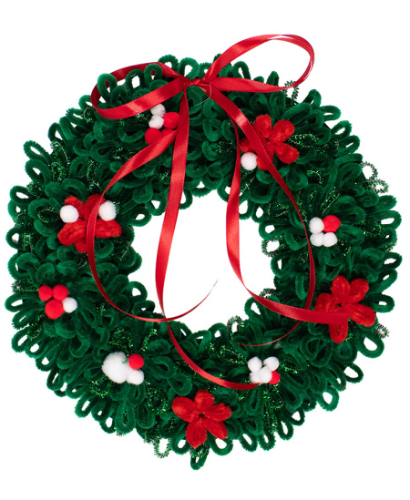 Šenila stieplīšu, bumbuļu un kustīgu actiņu komplekts LOOLIPO Maxi Ziemassvētki, 300 gab.