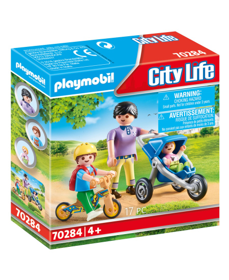 PLAYMOBIL City Life Mamma ar bērniem, 70284