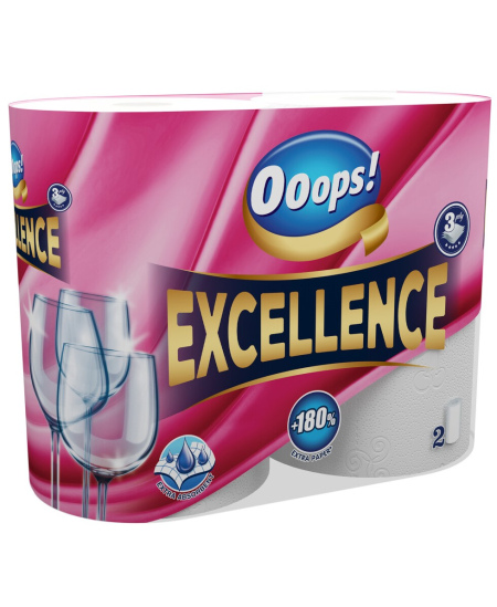 Virtuves papīra dvieļi Ooops! Excellence, 2 ruļļi