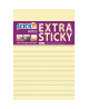 Superlīmveida piezīmju lapiņas STICK´N, 150 × 101 mm, 90 lapas, līnijotas, dzeltenas