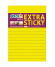 Superlīmveida piezīmju lapiņas STICK´N, 150 × 101 mm, līnijotas, 90 lapas, neona dzeltenas