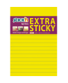 Superlīmveida piezīmju lapiņas STICK´N, 150 × 101 mm, līnijotas, 90 lapas, neona dzeltenas