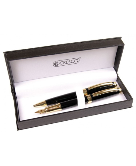 Pildspalvu komplekts kastītē CRESCO SYMPHONY, melnas krāsas