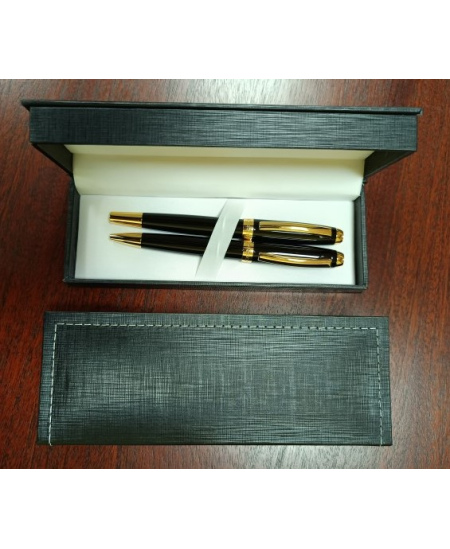 Pildspalvu komplekts kastītē CRESCO SYMPHONY, melnas krāsas