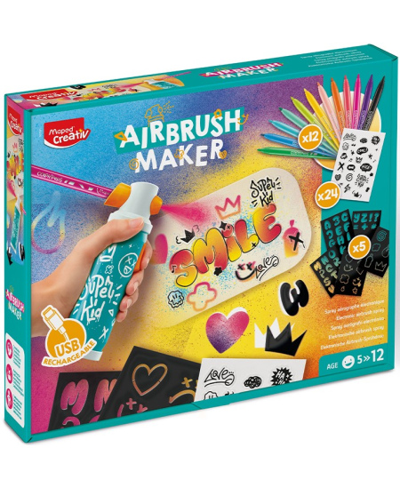 Aerogrāfa zīmēšanas komplekts MAPED Creativ Airbrush Maxi