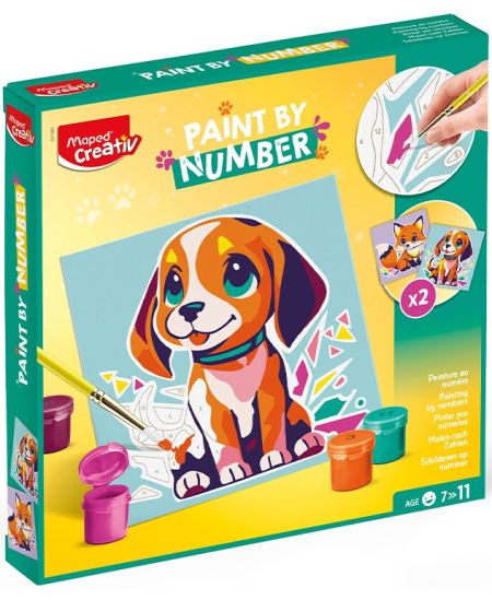 Gleznošana pēc skaitļiem MAPED Creativ Suns un lapsa, 20x20 cm