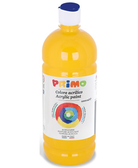 Akrila krāsa PRIMO, dzeltenā krāsā, 1000 ml