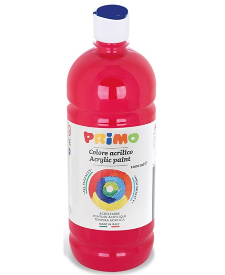 Akrila krāsa PRIMO, sarkanā krāsā, 1000 ml