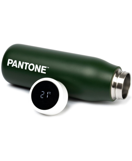 Termopudele ar digitālo ekrānu PANTONE, tumši zaļā krāsā, 500 ml
