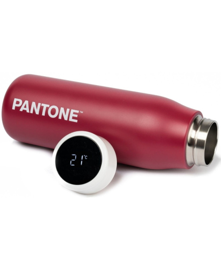Termopudele ar digitālo ekrānu PANTONE, ķiršu krāsā, 500 ml