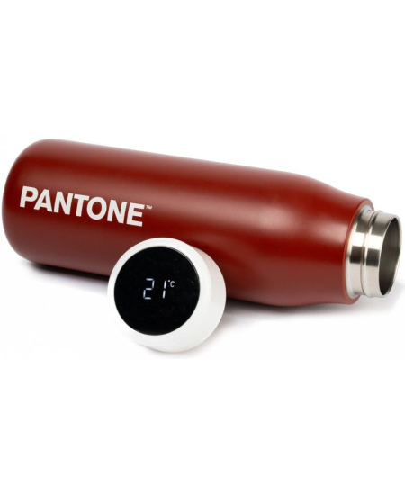 Termopudele ar digitālo ekrānu PANTONE, sarkanā krāsā, 500 ml