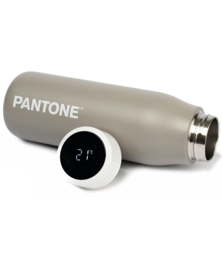 Termopudele ar digitālo ekrānu PANTONE, pelēkā krāsā, 500 ml